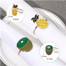 Pineapple Fruits Napkin Rings Holders Napkin Buckle Table Decoration