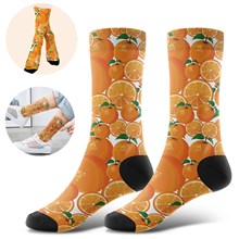 Cute Funny Novelty Orange Socks Women Men Cotton Fruits Socks