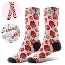 Cute Funny Novelty Strawberry Socks Women Men Cotton Fruits Socks