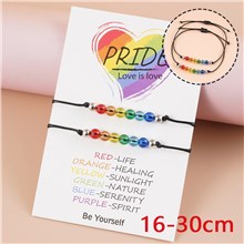 Homosexuality Rainbow Bead Bracelet for Men Women