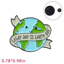 Protect the Earth Cute Enamel Pin For Backpacks Cartoon Lapel Badge Brooch Pin for Bags Clothing Jackets Accessory DIY Crafts