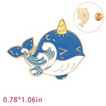 Cute Cartoon Whale Enamel Pin Brooch