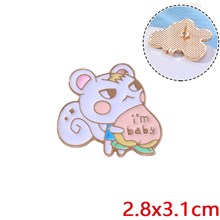 Cute Mouse Rat Enamel Pin Brooch Badge 
