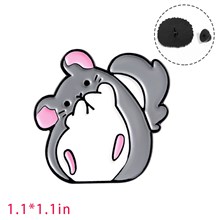 Mouse Enamel Brooch Pin for Jackets Backpacks Cloths Funny Animals Badge Pin for Women/Men