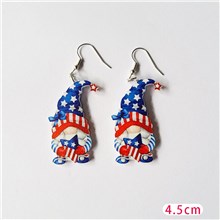 Independence Day USA Acrylic Gnome Earrings