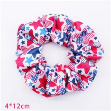 Independence Day USA American Flag Hair Scrunchie 