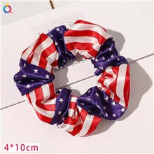 Independence Day USA American Flag Hair Scrunchie 