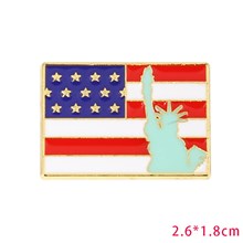 Independence Day USA Brooch Pin Badge