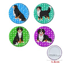 Bernese Mountain Dog Buttons Pins Badges Set