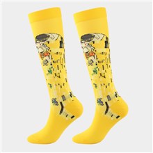 Art Oil Painting Compression Socks Knee High Stockings for Running,Travel,Cycling
