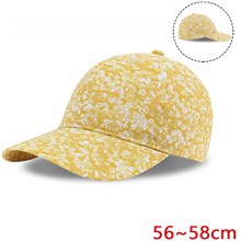 Yellow Flower Floral Baseball Cap for Women Ponytail Hat Fashionable Low Profile Adjustable Baseball Hat
