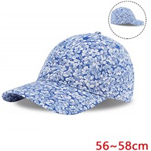Blue Flower Floral Baseball Cap for Women Ponytail Hat Fashionable Low Profile Adjustable Baseball Hat