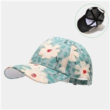 Flower Floral Baseball Cap for Women Ponytail Hat Fashion Profile Adjustable Baseball Hat