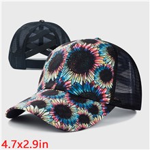 Sunflower Baseball Cap Ponytail Hat