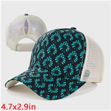 Flower Baseball Cap Ponytail Hat