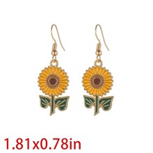 Sunflower Alloy Hook Earrings Flower Earrings