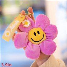 Sun Flower Daisy Plush Keychain Handbag Keyring