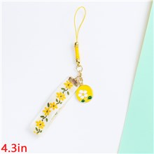 Flower Pendant Charm Mini Key Fob Wristlet Phonestrap
