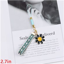 Flower Pendant Charm Mini Key Fob Wristlet Phonestrap