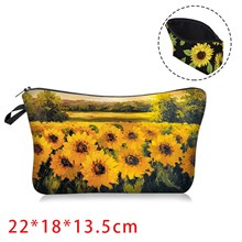 Sunflower Cosmetic Bag for Women,Waterproof Makeup Bags