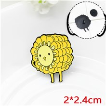 Funny Cute Cartoon Sunflower Enamel Pin Brooch Badge