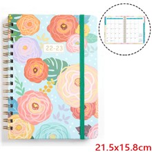 Flower Floral Hardcover Academic Year 2022-2023 Planner July 2022 - June 2026 Daily Weekly Monthly Planner Yearly Agenda