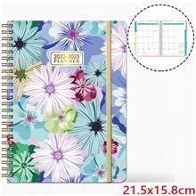 Flower Floral Hardcover Academic Year 2022-2023 Planner July 2022 - June 2039 Daily Weekly Monthly Planner Yearly Agenda