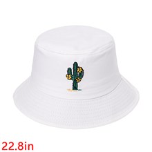 Cactus Embroidered Bucket Hat Beach Fisherman Hat