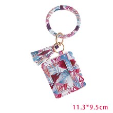 Leaf Key Ring Bangle Bracelet Wristlet Keychain