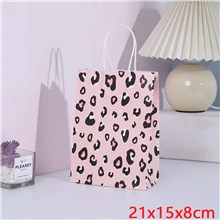 Leopard Print Paper Bag Gift Bag Treat Bag Goodie Bag
