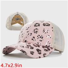 Leopard Print Baseball Cap Pink Hat