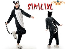 Cartoon Coon Kigurumi Onesie Cosplay Animal Jumpsuit Costume