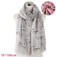 Horse Animals Scarf for Women Head Wrap Scarves 