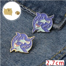 Cute Dolphin Animals Enamel Pins Brooch Badge Set