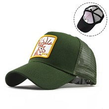 Deer Green Mesh Baseball Snapback Cap