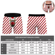 Christmas Deer Brief Underwear Funny Panties 