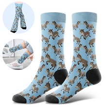 Cute Funny Novelty Cozy Donkey Socks, Cotton Socks Wedding Socks