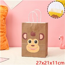 Cartoon Monkey Paper Bag Gift Bag Treat Bag Goodie Bag