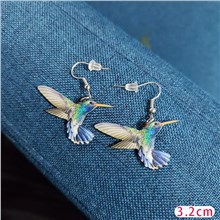 Funny Hummingbird Acrylic Earrings