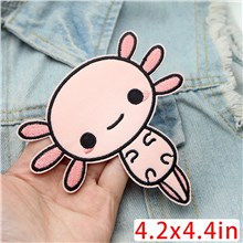 Axolotl Cartoon Embroidered Patch For Clothes DIY Accessories