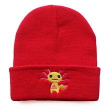 Cute Cartoon Axolotl Red Knitted Beanie Hat Knit Hat Cap