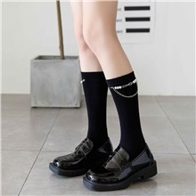JK Women Black Knee Socks Soft Socks Long Tube Socks 
