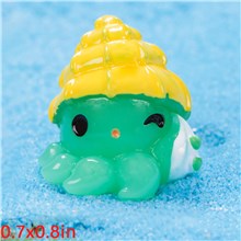 Green Octopus Resin Figurines Cute Sea Animal Figure Toy