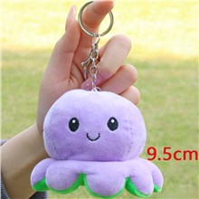 Octopus Reversible Plush Keychain Animal Plush Toy Key Ring 
