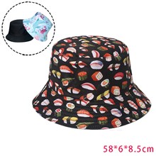 Sushi Bucket Hat Beach Fisherman Hats Travel Fisherman Cap