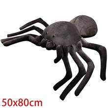 Black Spider Stuffed Soft Plush Doll Animal Toy