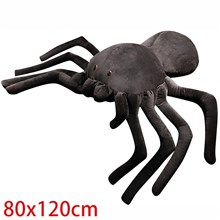 Black Spider Stuffed Soft Plush Doll Animal Toy
