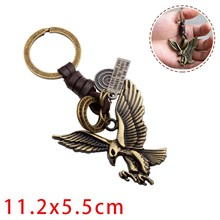 Eagle Leather Alloy Keychain Key Ring 