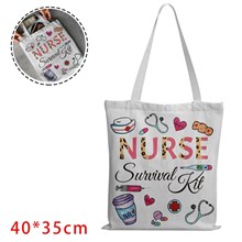Nurse White Canvas Shopping Bag Nurse Tote Bag Nurse Gift 