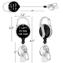 Nurse Doctor I Left My Dog for This Funny Badge Reel Clip Retractable Badge Holder